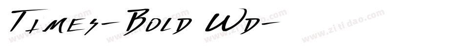 Times-Bold Wd字体转换